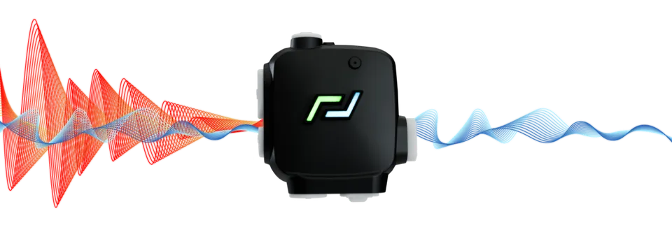 Graphic showing picoLink performing noise cancellation